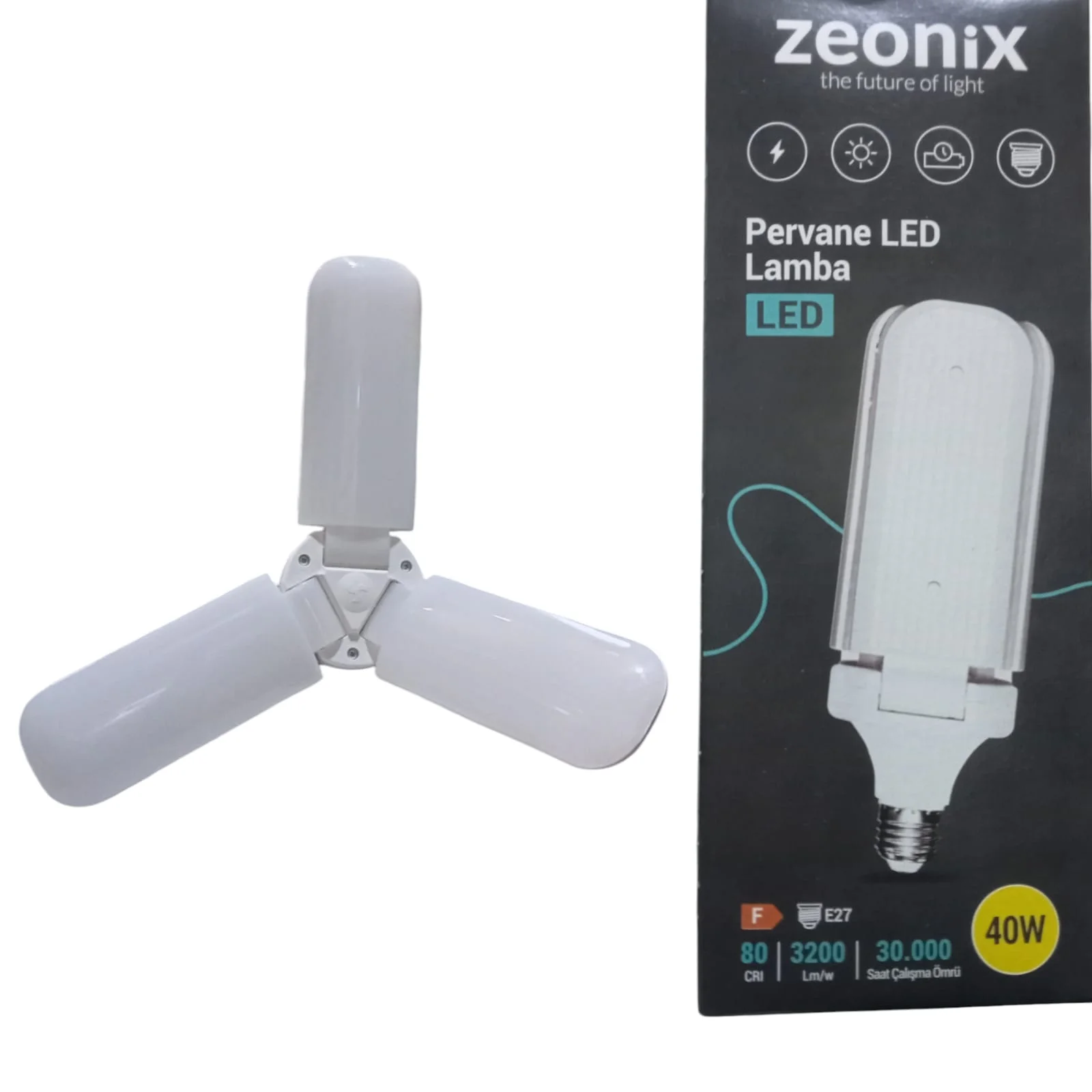Zeonix 40W 3 Kanatlı Pervane Ampul