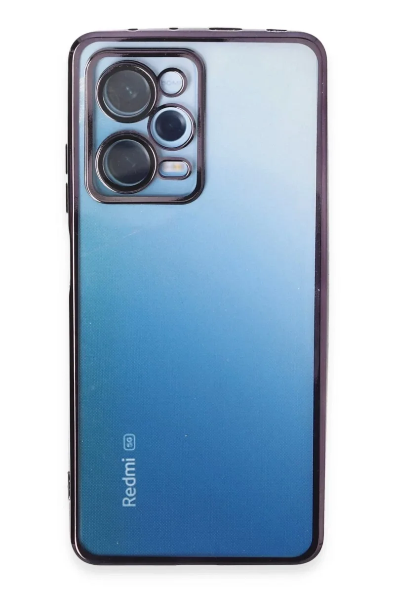 Xiao Red Note 12 Pro 5G Kılıf Razer Lensli Silikon - Mor
