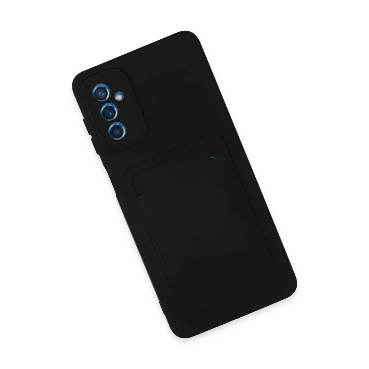 Samsung Galaxy M52 5G Kılıf Kelvin Kartvizitli Silikon - Siyah görsel 3