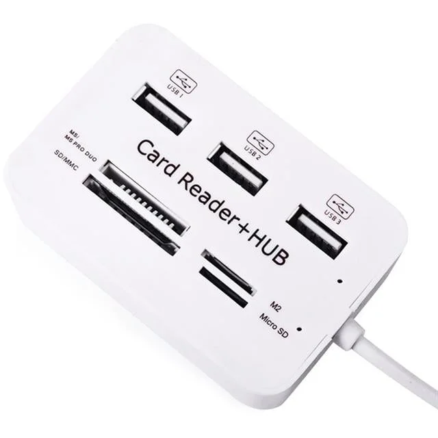 3 Port 2.0 Usb Çoklayıcı Hub + 4 Slot Kart Okuyucu PM-6052 görsel 2