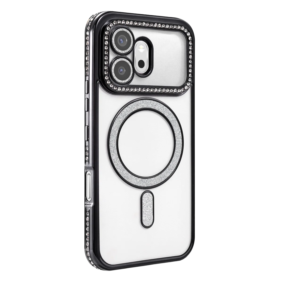 Huawei Honor 600 Joke Simli Magneticsafe Kılıf - Siyah görsel 2