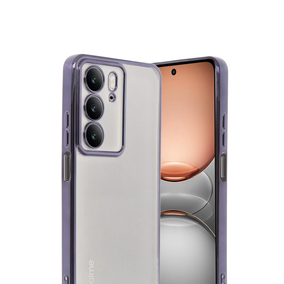 Realme C75 4g Kılıf Razer Lensli Silikon - Mor görsel 2