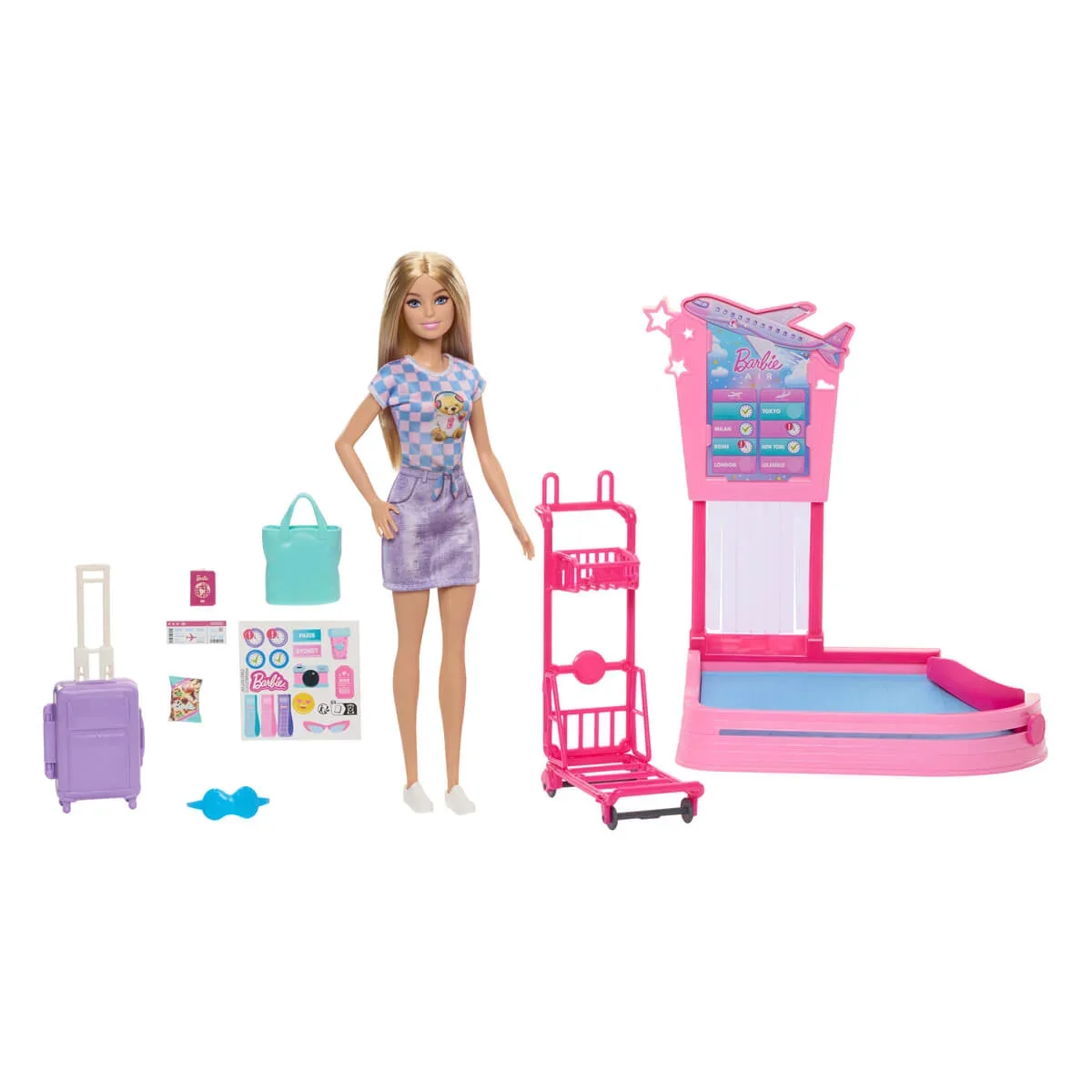 JMJ49 Barbie Malibu ve Bagaj Teslim Oyun Seti görsel 2