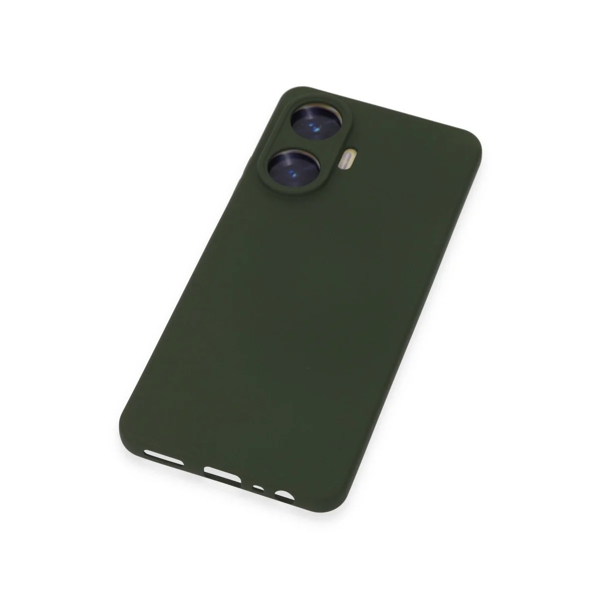 Realme C55 Kılıf Nano İçi Kadife Silikon - Koyu Yeşil görsel 3