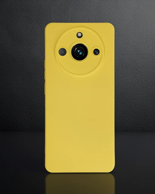 Realme 11 Pro Kılıf Nano İçi Kadife Silikon - Sarı