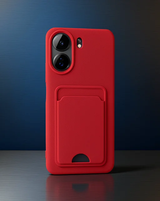 Xiaomi Redmi 13c Kılıf Kelvin Kartvizitli Silikon - Koyu Yeşil