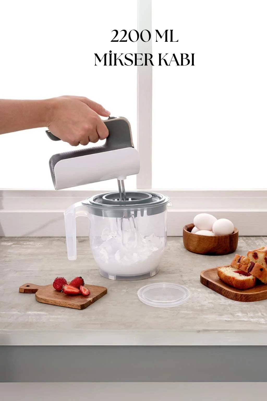 2200 Ml kser Kabı Mavi & Ölçü Kabı & Saklama Kabı-DNY0026