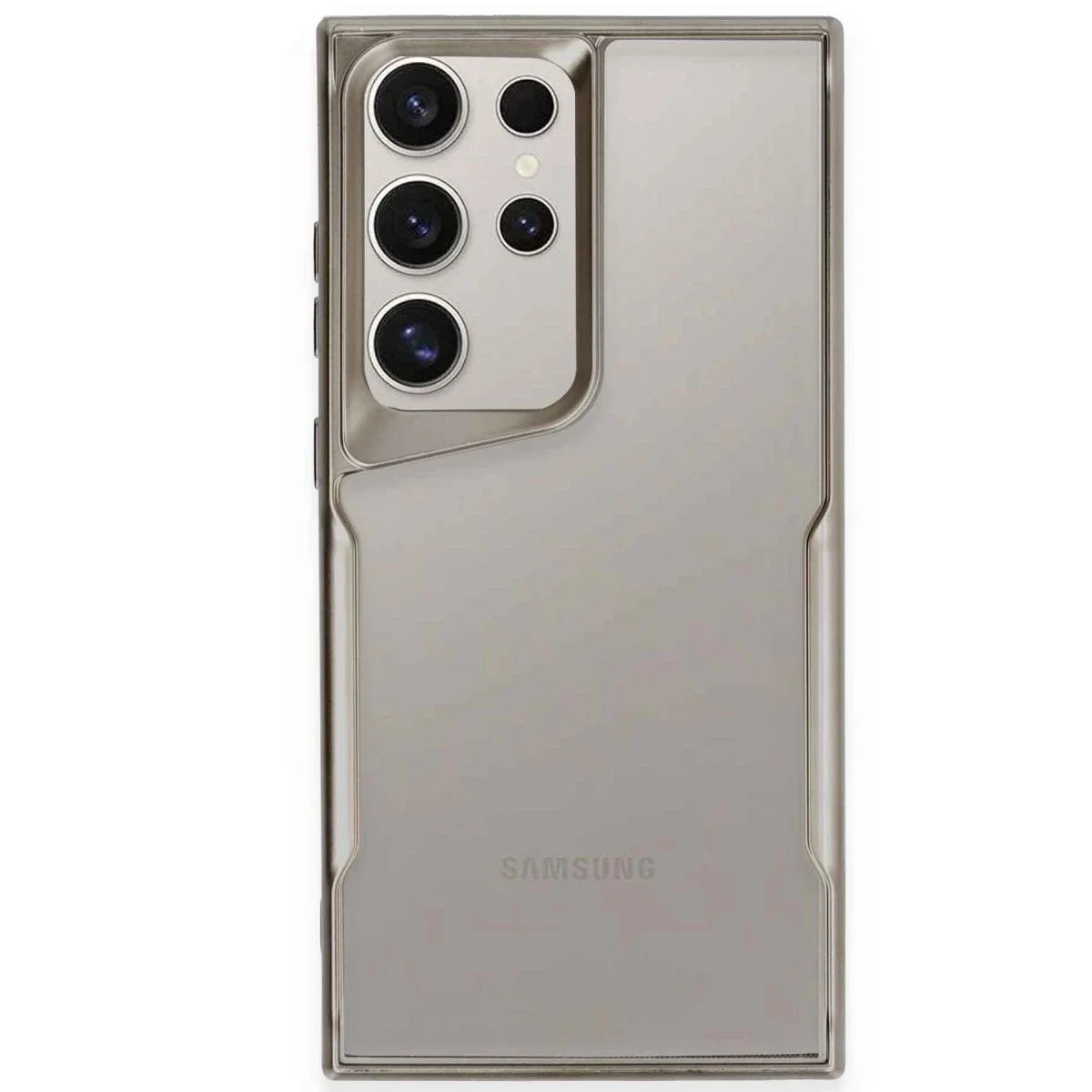 Samsung Galaxy S24 Ultra Kılıf Boyi Silikon Kapak - Titan Gri