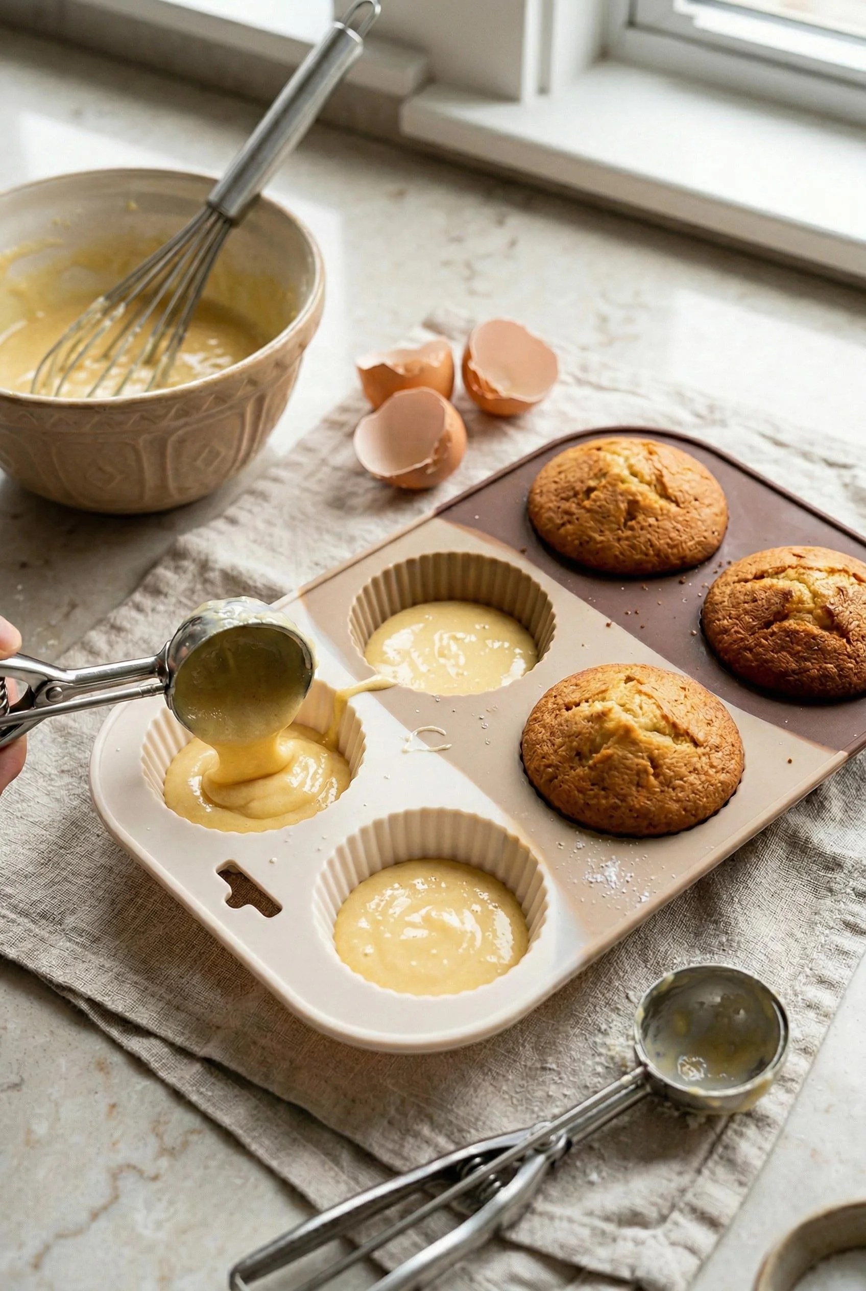 Kahve Rengi 6’lı Silikon Kek Ve Çikolata Kalıbı & Muffin Kabı Pişirme Gereci 16x25 cm görsel 2