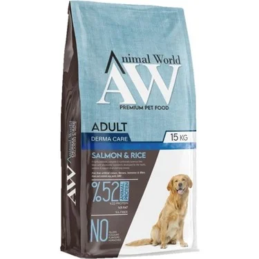 AW.Yetişkin somonlu köpek maması 15 kg
