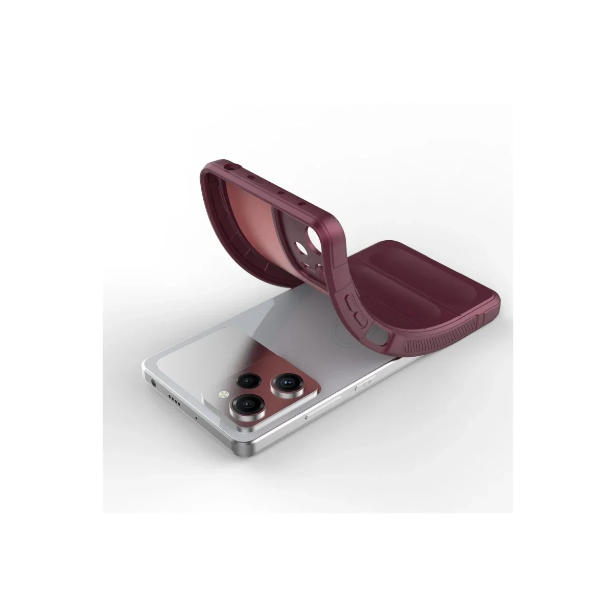 Xiaomi Poco X5 5G Kılıf Optimum Silikon - Bordo görsel 4