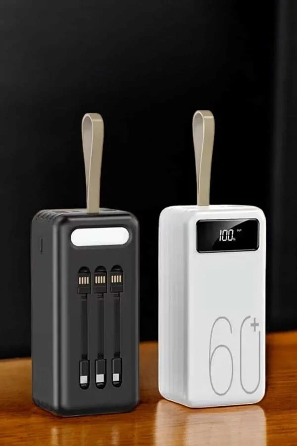 Powerbank 60.000 MAH Dijital Göstergeli 4 Portlu Taşınabilir görsel 5