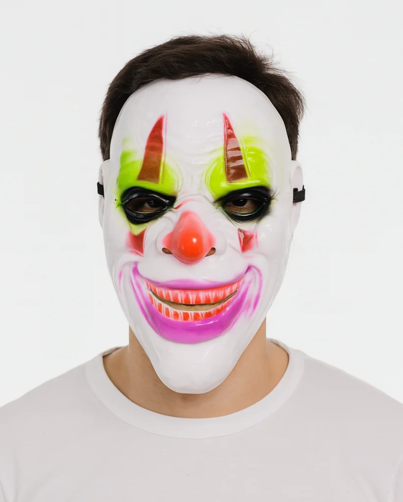 Delirten Gülüş Psikopat Palyaço Temalı Joker Maskesi görsel 5