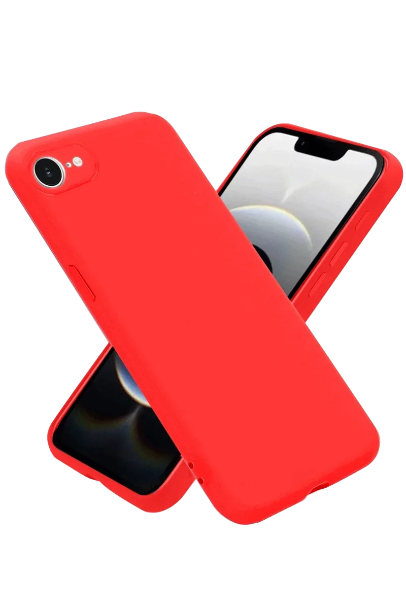 Apple iPhone 16E Kılıf Nano içi Kadife Silikon - Kırmızı