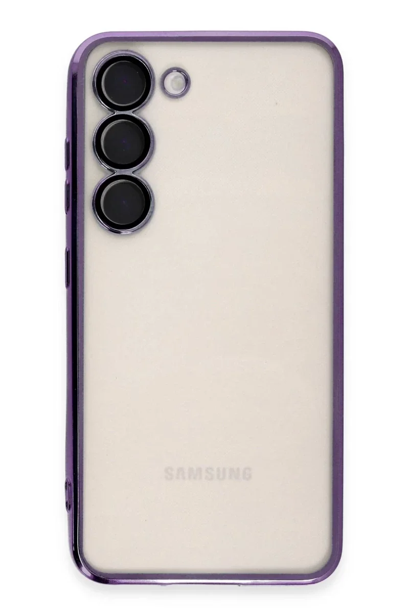 Samsung Galaxy S24 Plus Kılıf Razer Lensli Silikon - Mor görsel 2