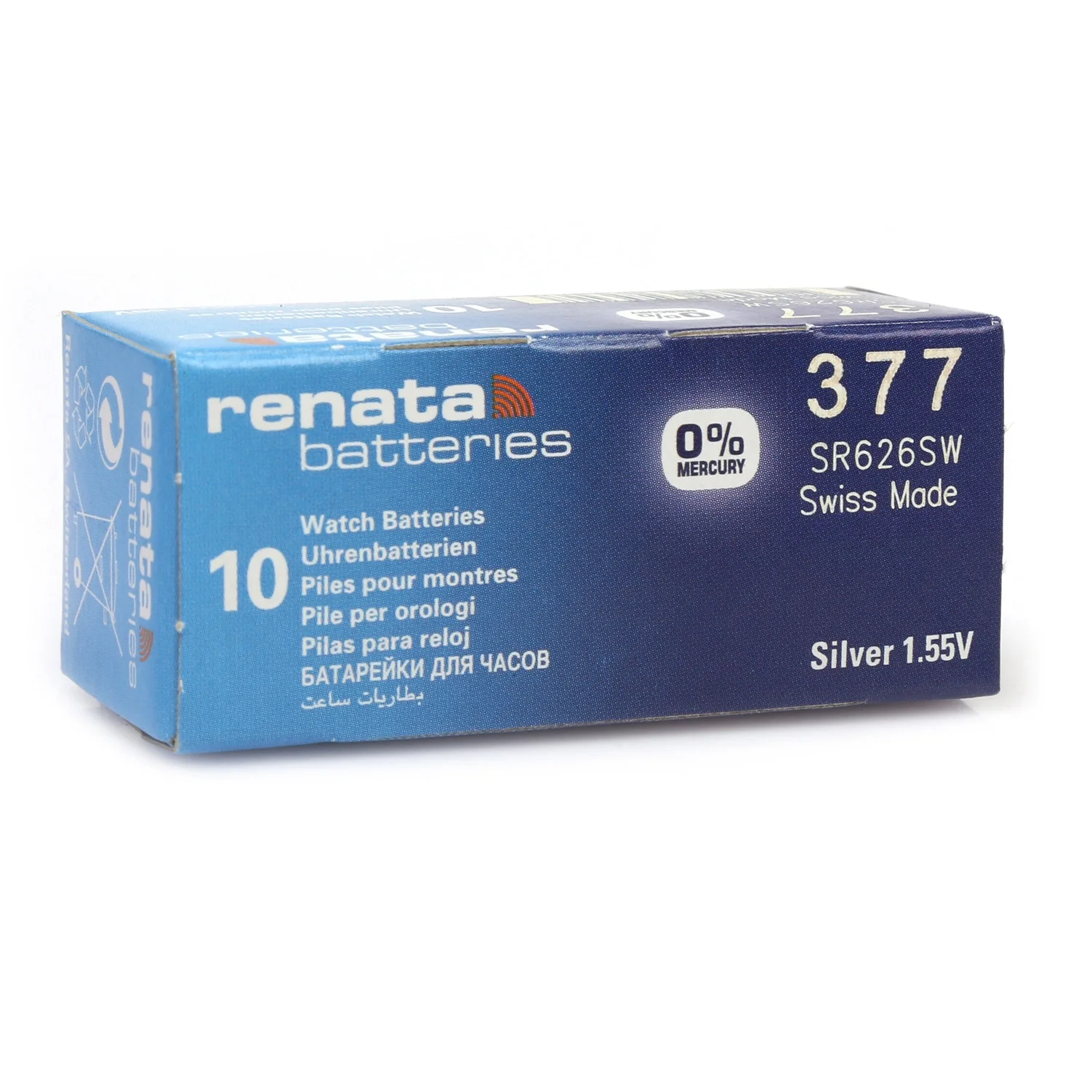 377 SR626SW 1.55V Alkalin Saat Pili 10 Adet