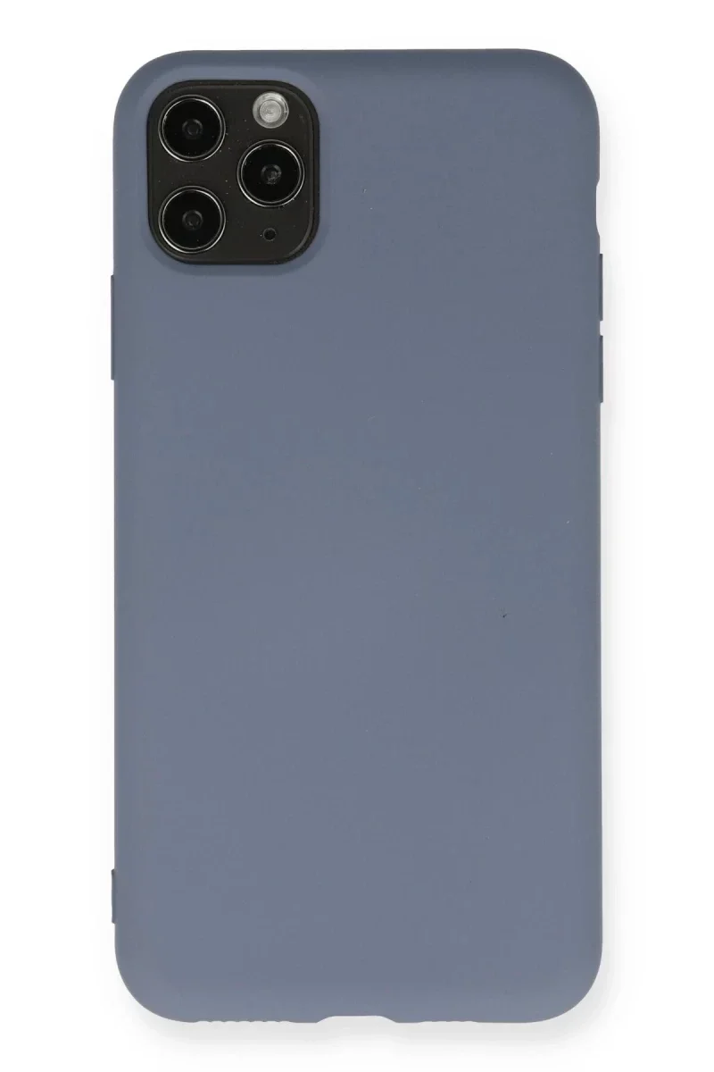 Apple iPhone 11 Pro Max Kılıf Nano içi Kadife Silikon - Gri