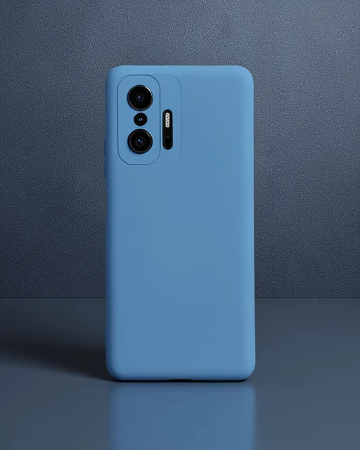 Xiaomi Mi 11t Pro Kılıf Nano İçi Kadife Silikon - Mavi