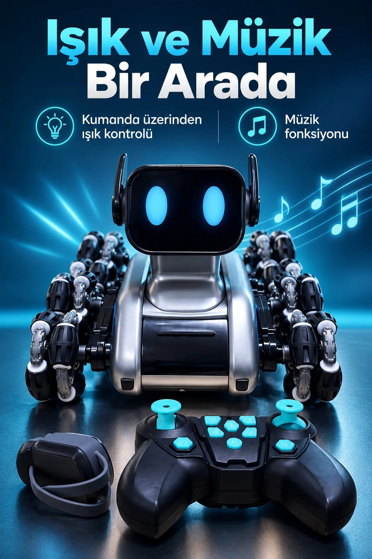 El Hareketleriyle Kontrol Edilen Kumandalı Robot Köpek