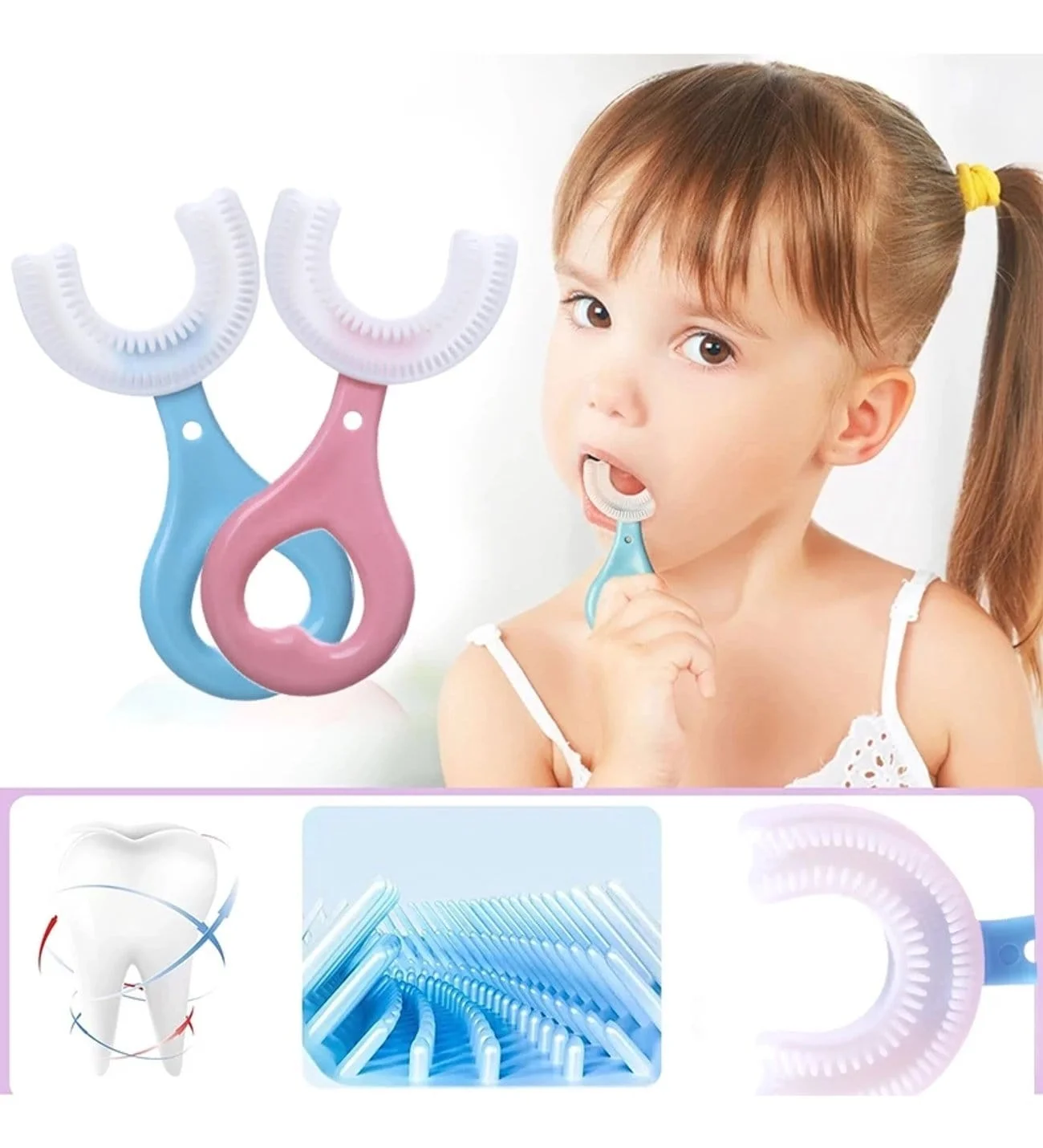 U Tipi Bebek Ağız Bakım ve Diş Fırçası görsel 4
