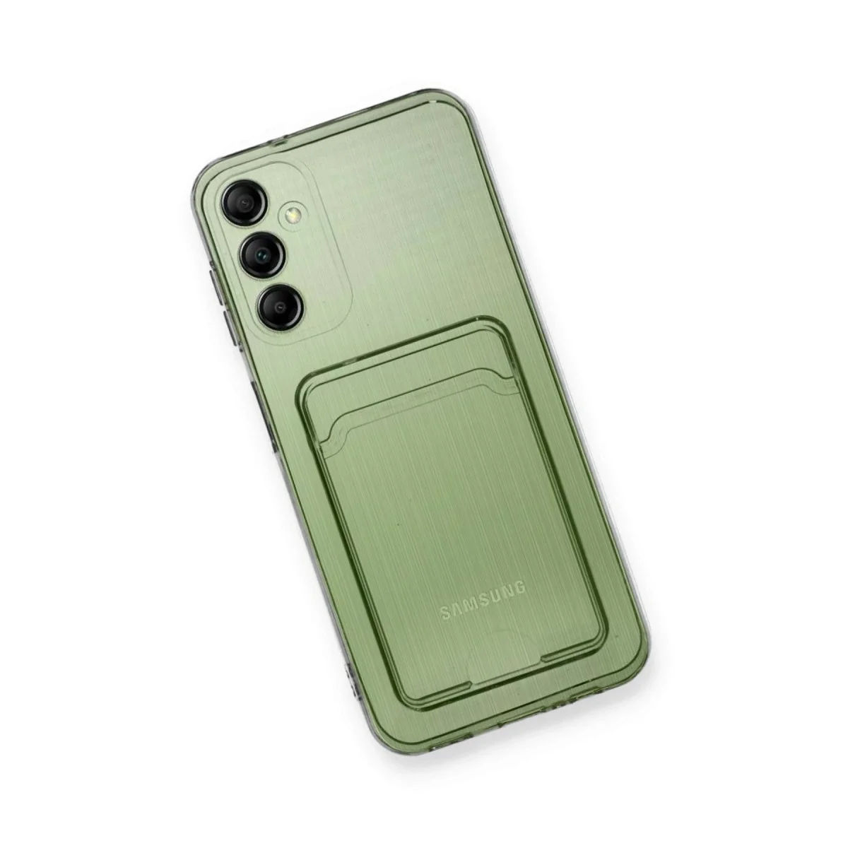 Samsung Galaxy A55 5g Kılıf Kart Şeffaf Silikon - Şeffaf görsel 3
