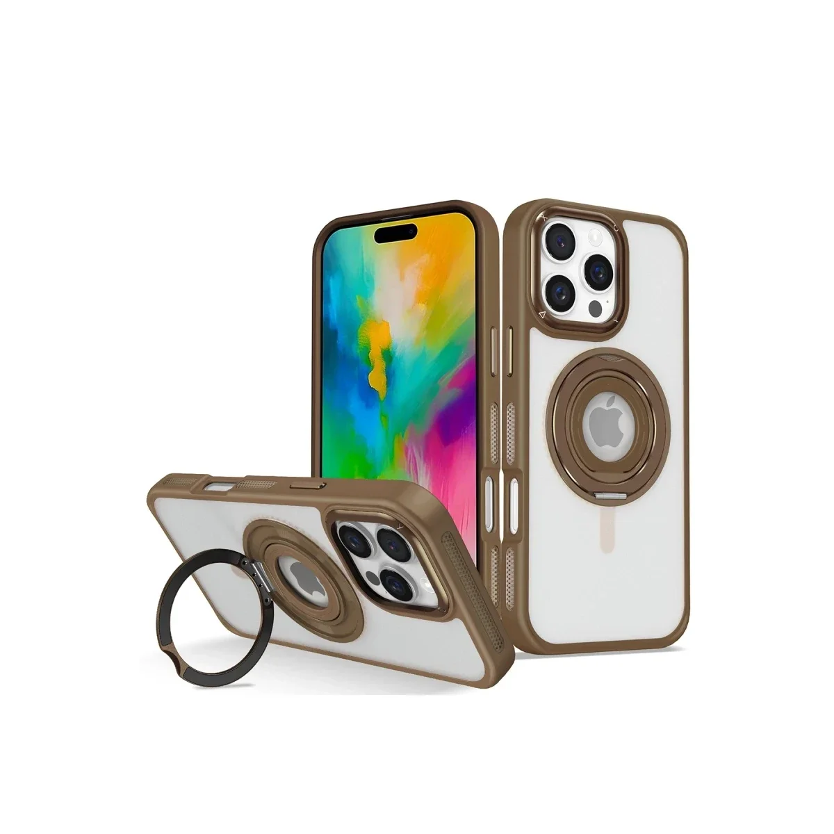 Joko Apple iPhone 16 Pro Max Banza Magsafe Standlı Kapak - Kahverengi