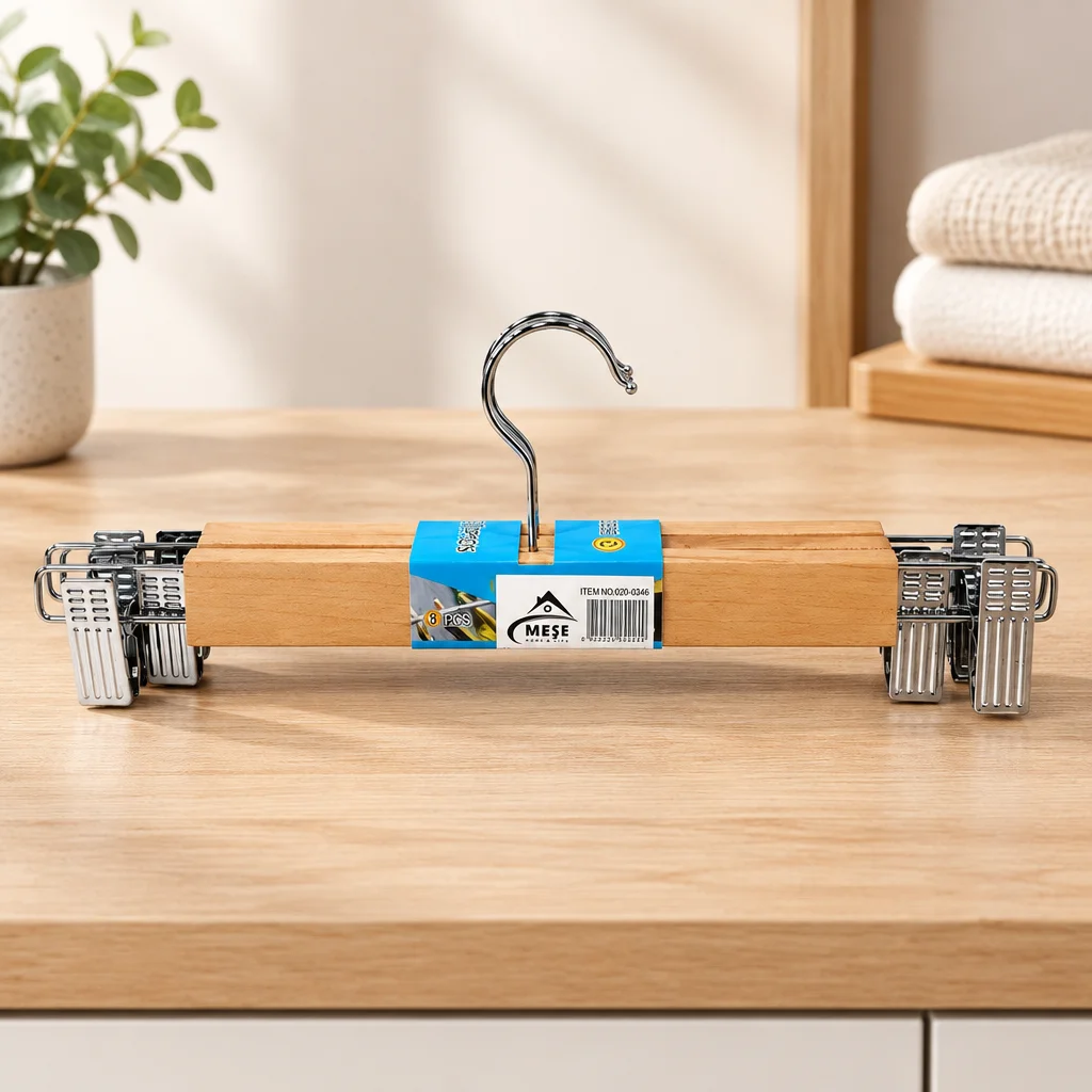 Ahşap Mandallı Etek Askısı 33 cm