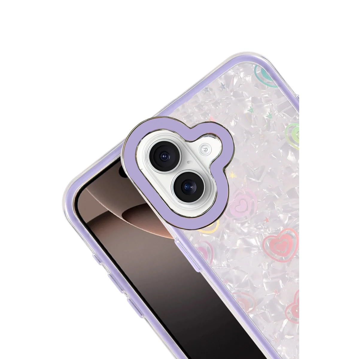 Apple İphone 16 Lumi Desenli Kapak - Mor görsel 2