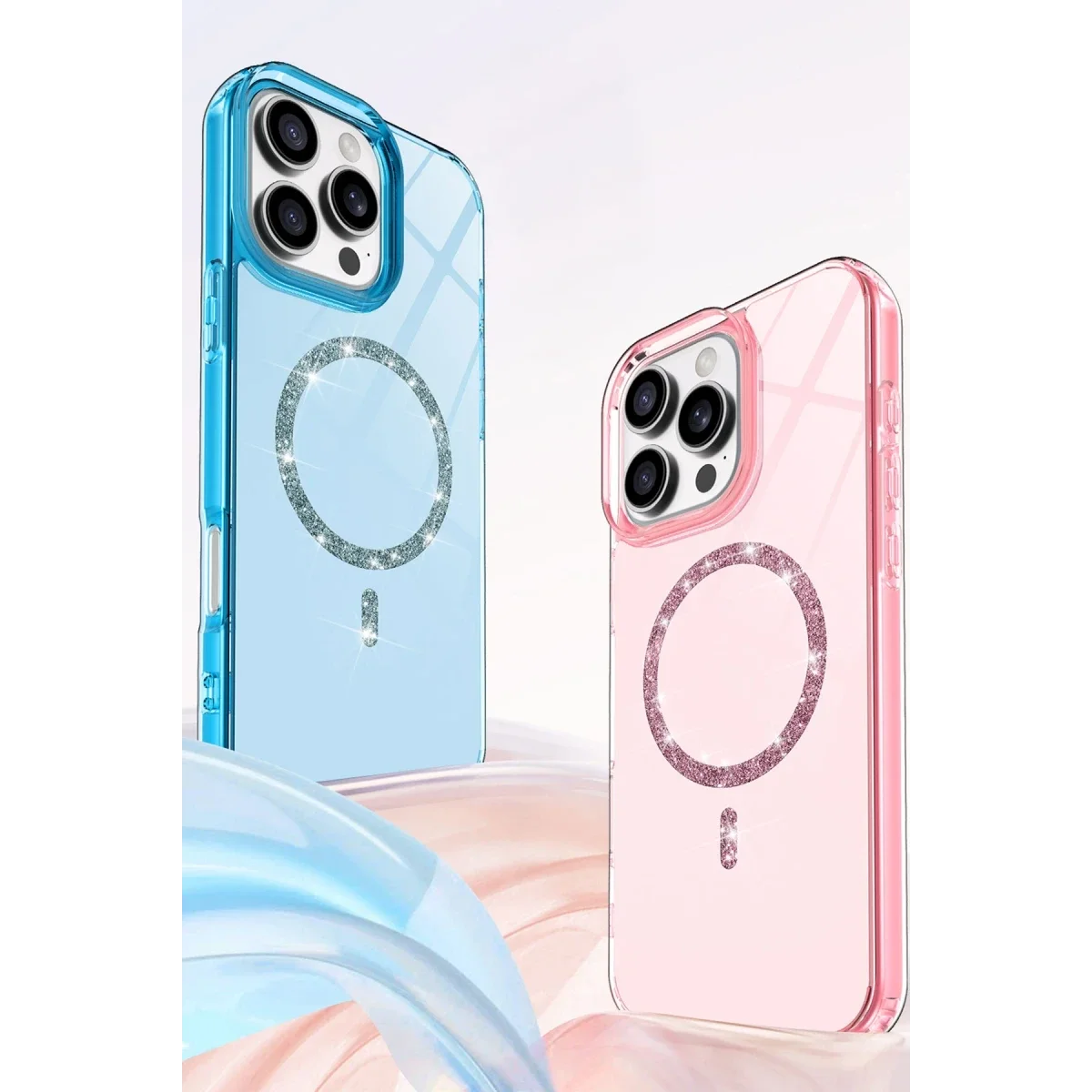 Apple iPhone 14 Pro Max Live Diamond Magsafe Kapak - Pembe görsel 2