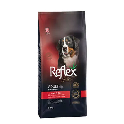 Büyük Irk Kuzulu ve Pirinçli Yetişkin Köpek Maması 18 Kg