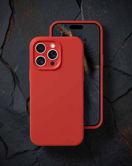 Apple İphone 16 Pro Kılıf Nano İçi Kadife Silikon - Kırmızı