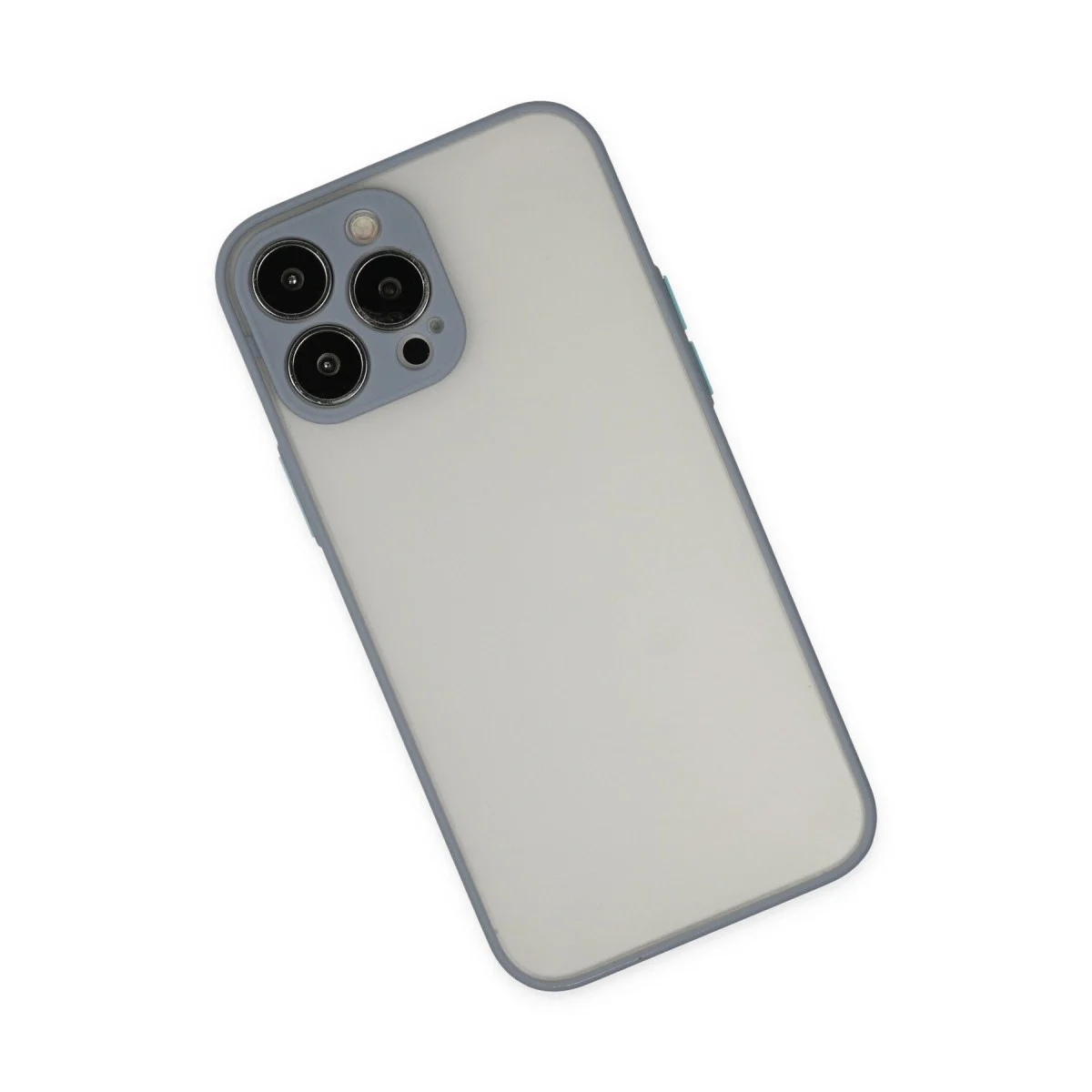 Apple İphone 14 Pro Max Kılıf Montreal Silikon Kapak - Gri görsel 3
