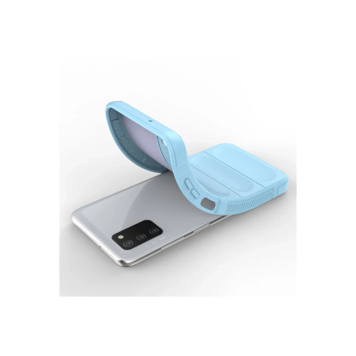 Samsung Galaxy A03S Kılıf Optimum Silikon - Sky Blue görsel 4