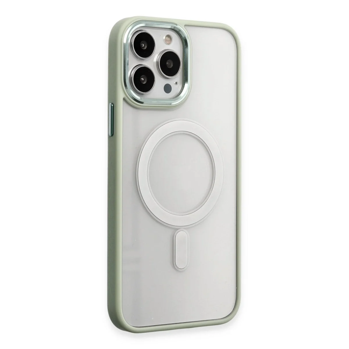Apple İphone 15 Pro Max Kılıf Room Magneticsafe Silikon - Su Yeşili