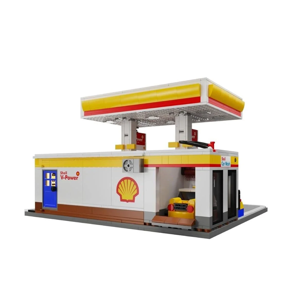 C66026W Cada Shell Benzinlik 1309 Parça Block Oyuncak görsel 3