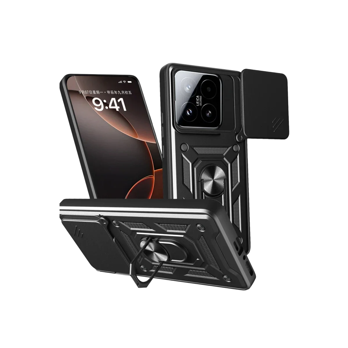 Xiaomi Mi 15T Pars Lens Yüzüklü Silikon - Siyah