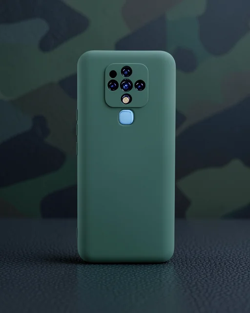 Tecno Camon 16 Kılıf Nano İçi Kadife Silikon - Koyu Yeşil