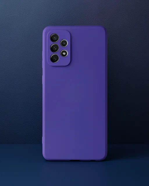 Samsung Galaxy A72 Kılıf Nano İçi Kadife Silikon - Mor