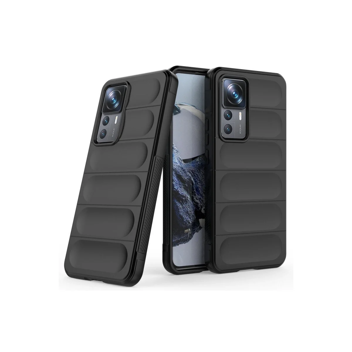 Xiao 12t Pro Kılıf Optimum Silikon - Siyah görsel 2