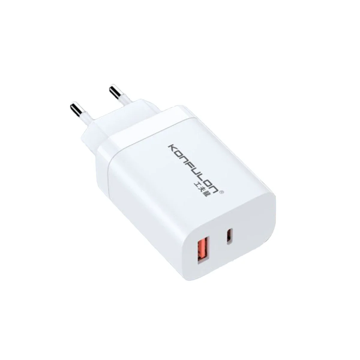 Konfulon C99Q 65W PD Destekli Type-C ve USB Çift Çıkışlı Hızlı Şarj Adaptörü - Beyaz görsel 2