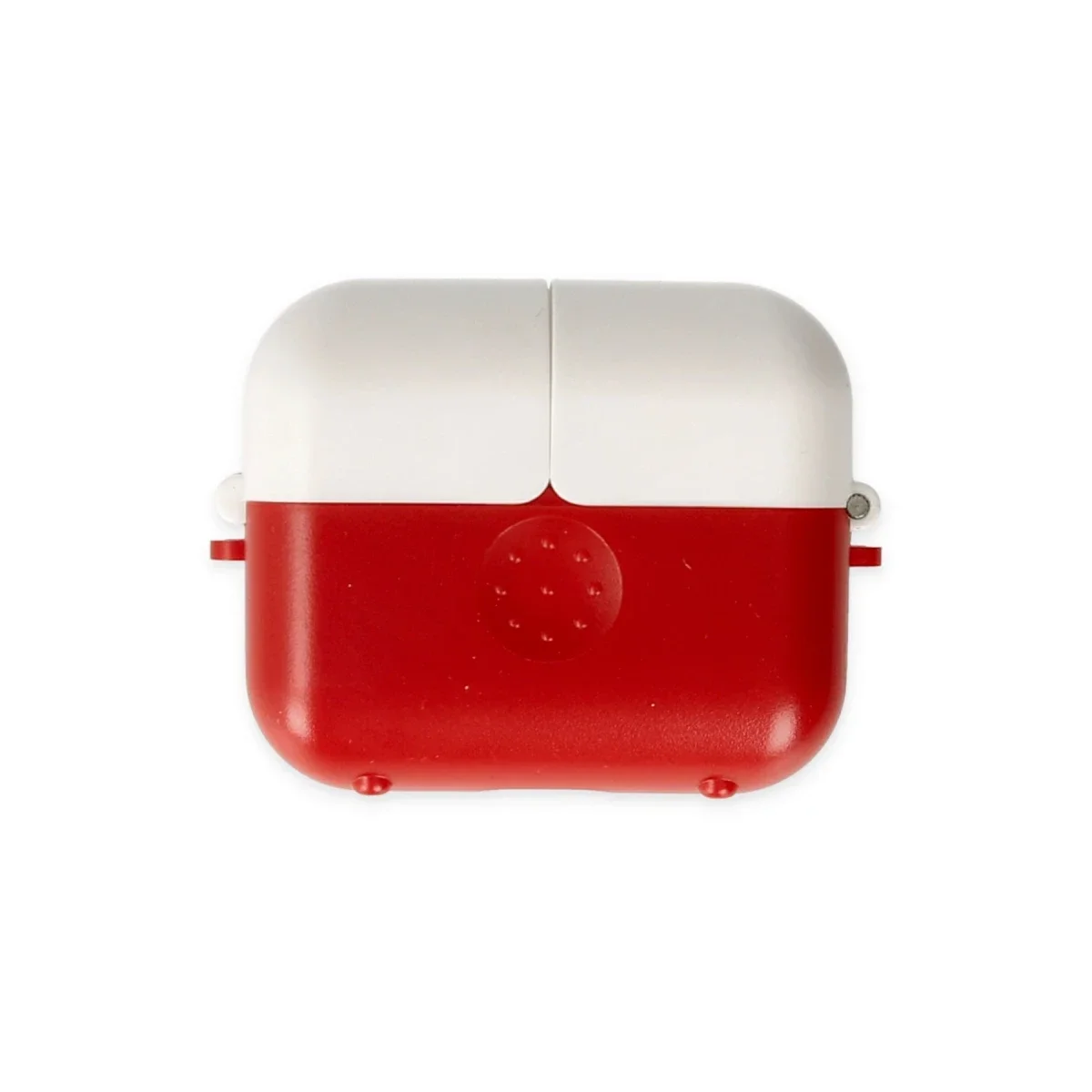 Apple Airpods 3 (3.nesil) Basmalı Kılıf - Kırmızı-Beyaz
