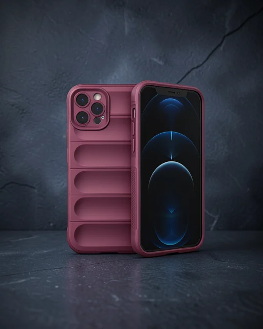 Apple İphone 12 Pro Kılıf Optimum Silikon - Bordo