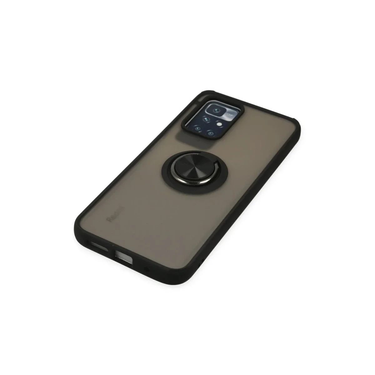 Xiaomi Redmi 10 2022 Kılıf Montreal Yüzüklü Silikon Kapak - Siyah görsel 5
