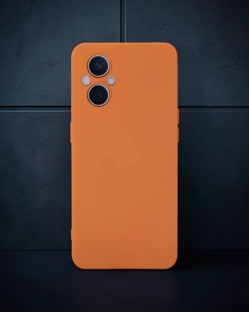 Oppo Reno 7 Lite Kılıf Nano İçi Kadife Silikon - Turuncu