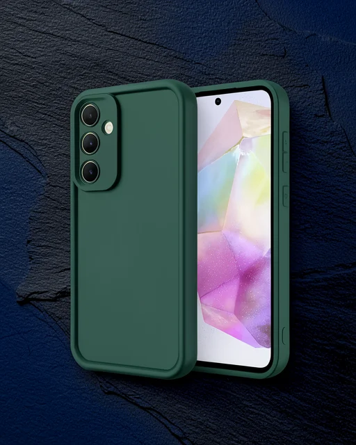 Samsung Galaxy A56 Kılıf Viera Silikon - Koyu Yeşil