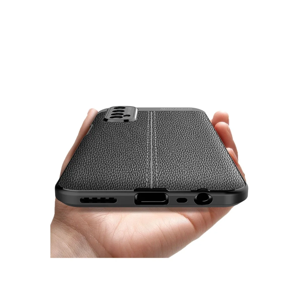 Realme 7 Kılıf Auto Focus Kapak - Siyah görsel 6