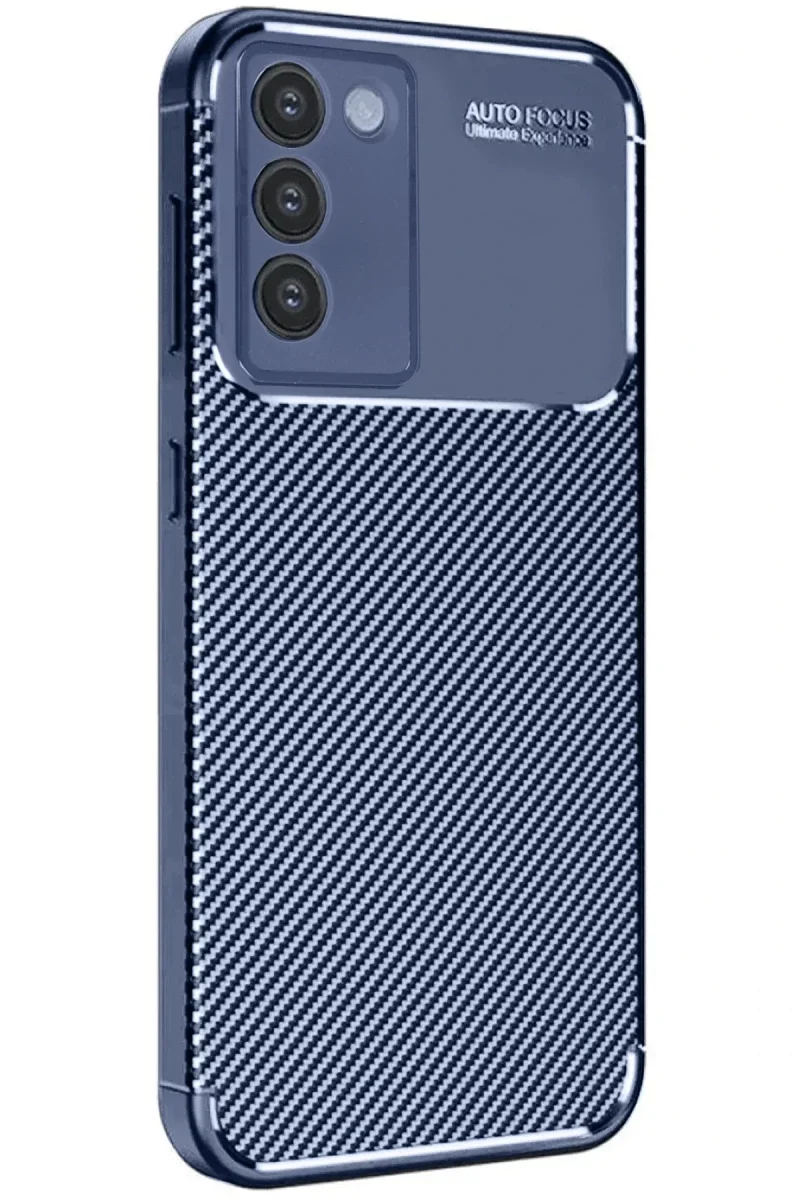 Vivo V30 Lite 4G Kılıf Auto Focus Karbon Kapak - Lacivert