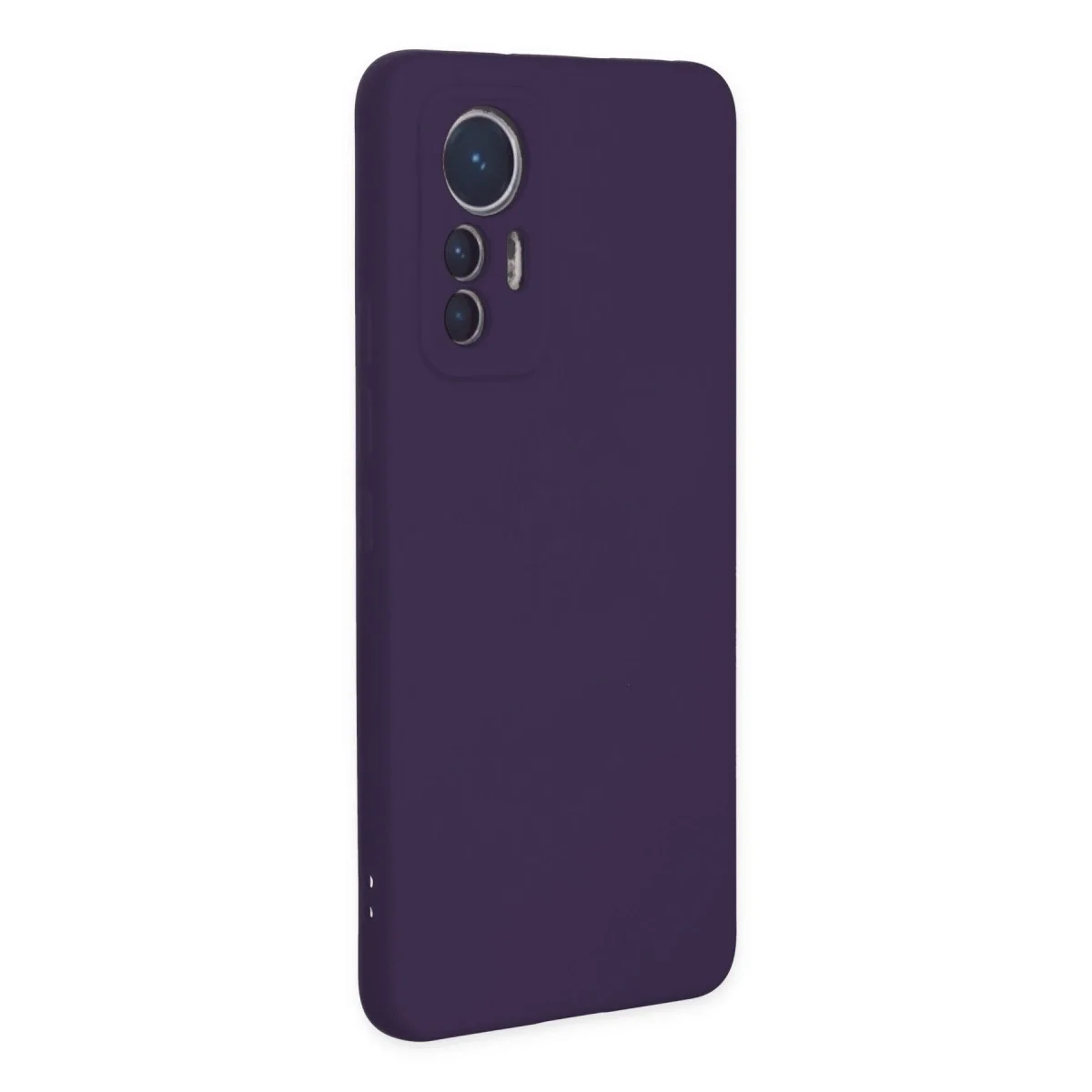 Xiaomi Mi 12 Lite Kılıf Nano İçi Kadife Silikon - Mor görsel 2