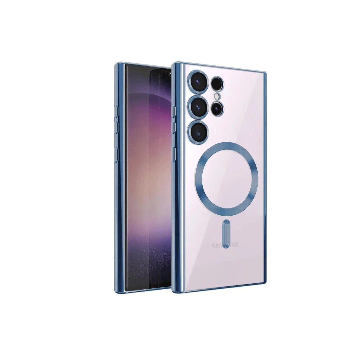 Samsung Galaxy S23 Ultra Kılıf Kross Magneticsafe Kapak - Sierra Blue