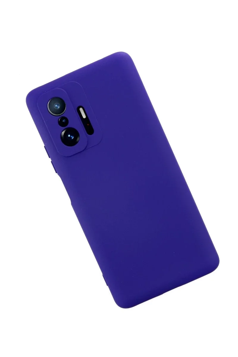 Xiao 11T Pro Kılıf Nano içi Kadife Silikon - Mor görsel 2